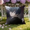 B-Black Anime B-Butler Cushion Cover Home & Car Dual-Scene Pillow Cover: Reversible for Premium Comfort