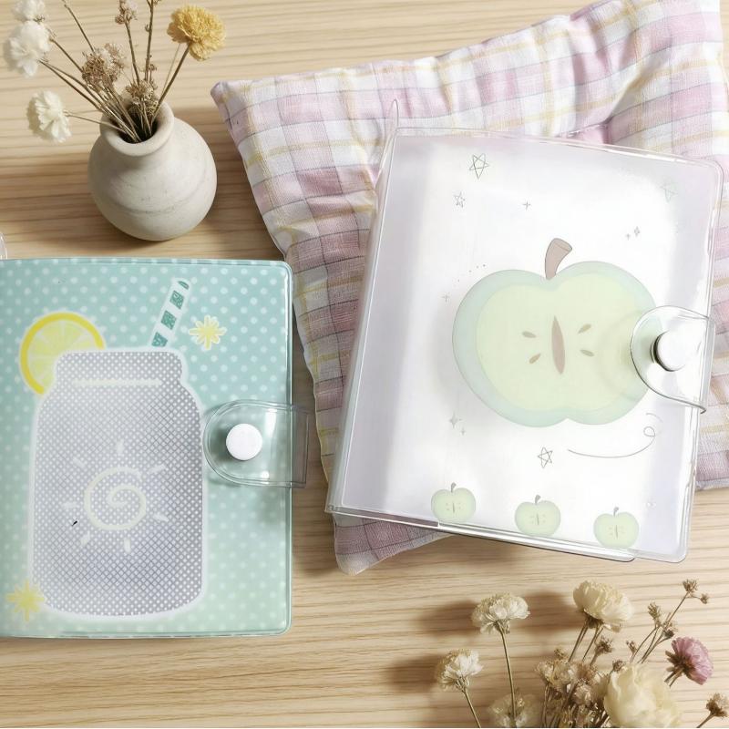 Cute Cartoon Plastic Mini Photo Card Holder With Clear Pockets And Portable Design Perfect For Collectors Storing Kpop Cards