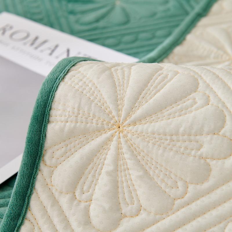 Quilted Sofa Cushion Autumn and Winter Plush Non-slip Thickened Seat Cushion New Leather Sofa Cover Cover Cloth