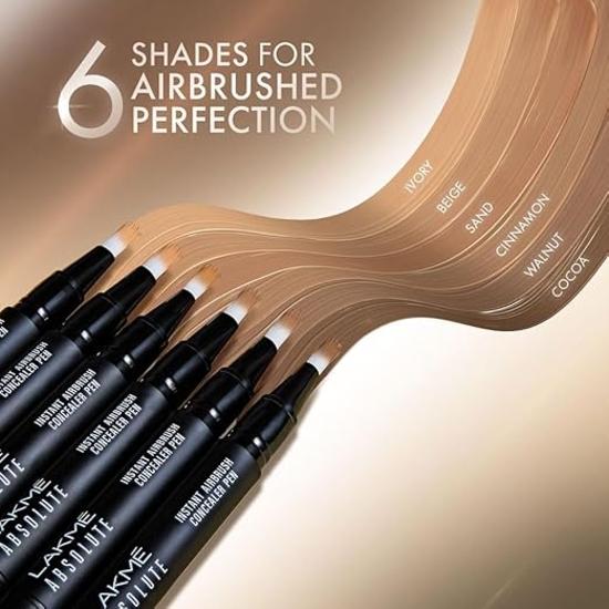 LAKMÉ Absolute Instant Airbrush Luminous Concealer Medium Coverage For All Skin Types Pencil - Cinmon, Pack Of 1