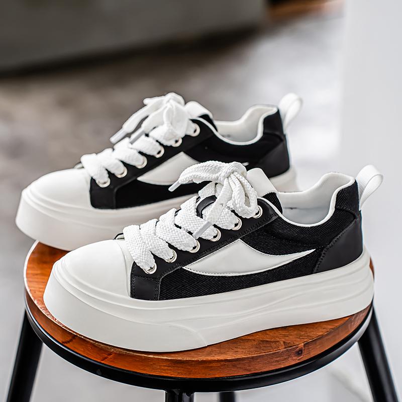 Autumn Canvas Shoes Men Trendy Vulcanized Shoes Breathable Patchwork Canvas Sneakers Men Youth Casual Skateboard Sneakers 2026