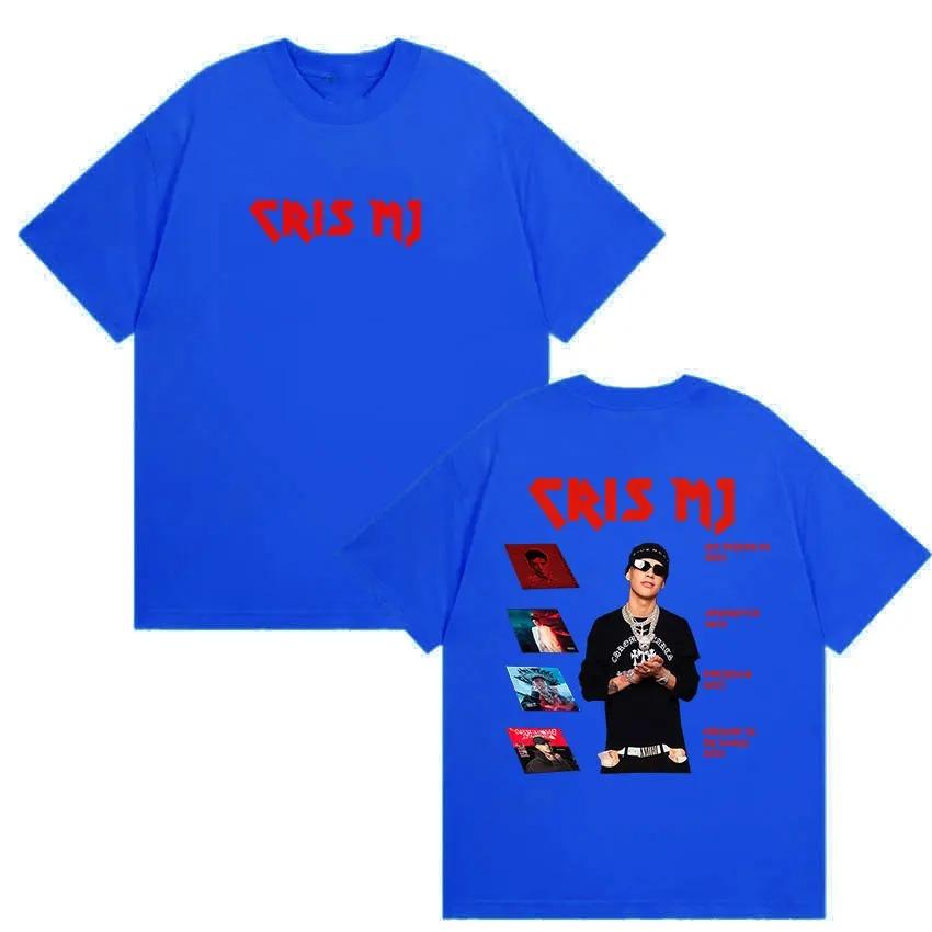 Rapper Cris MJ Album 2026 Merch T Shirt Unisex Hip Hop Vintage Gothic Clothing T-shirts Man High Quality Oversized Cotton T-shirt