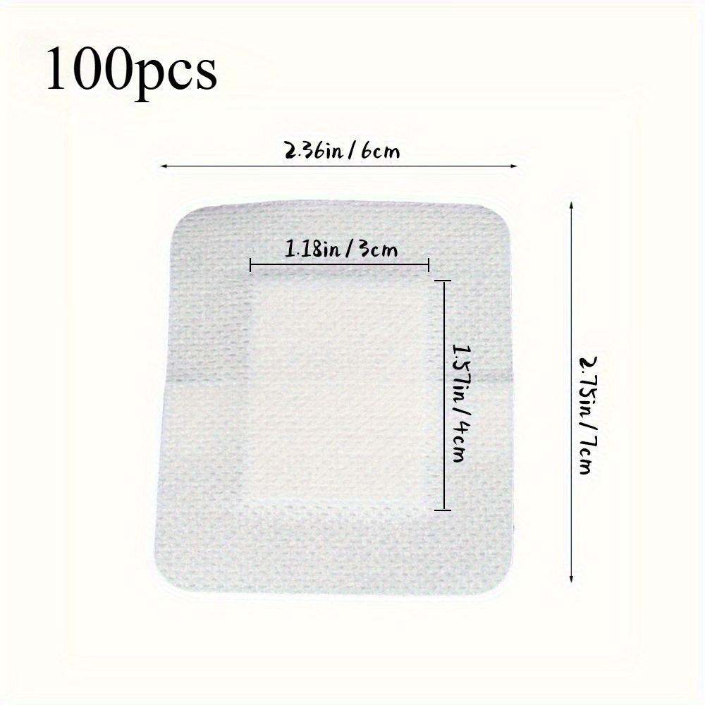 100PCS Wound Dressings, Breathable Edge Gauze Pads, Latex Free Bandages, Self-adhesive Wound Dressings