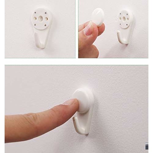 Plasterboard and Concrete Hooks, Nail Hooks for Wall Hanging, Art Frames, and Picture Frames, Compatible with Wood, Plywood, Brick, and Plastic, Heavy