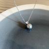 2024 New Elegant Gray Pearl Zircon Pendant Necklace for Women - Luxury High-End Style