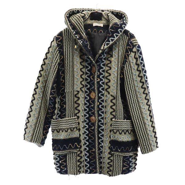 SAZAN 90s 80s Old Long sleeve knit cardigan Gurege Parker Women Used