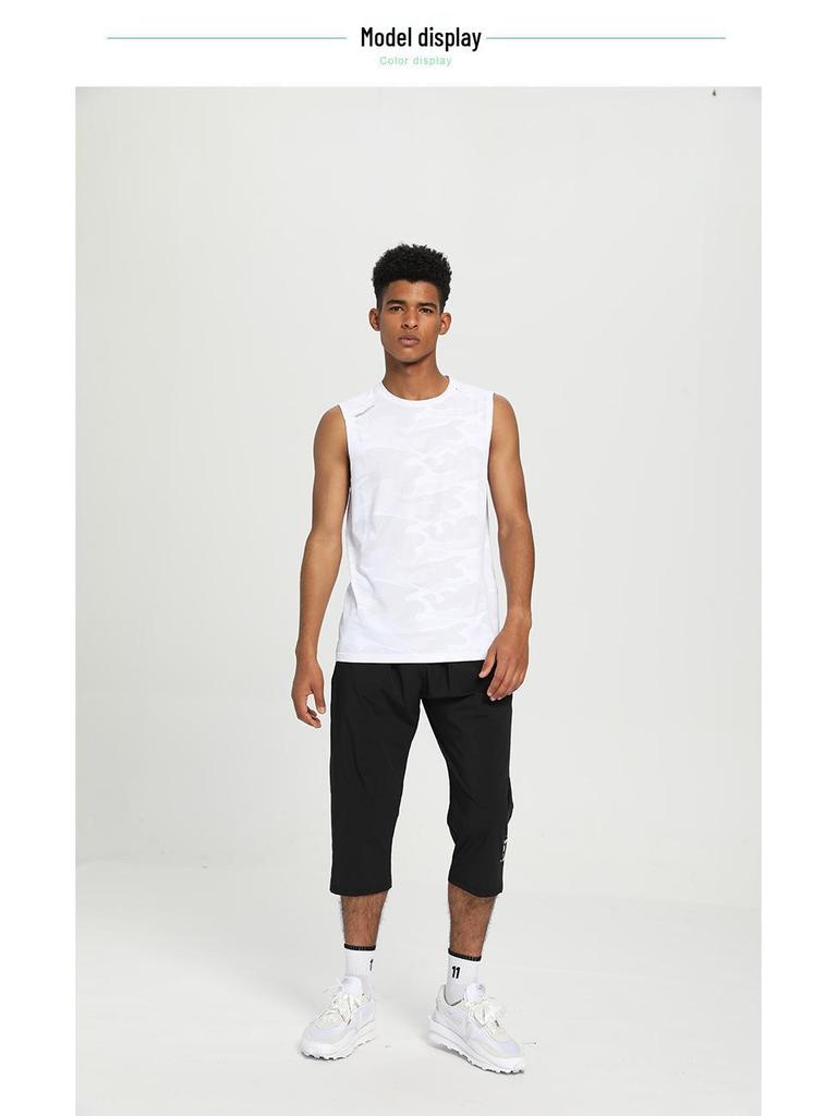Men's Quick-Dry Sleeveless Sports Tank for Summer Training and Basketball