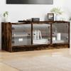 VidaXL TV Cabinet with Glass Doors Smoked Oak 102x37x42 Cm 836410