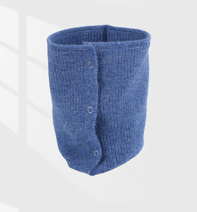 Man Hedging Fake Collar Elastic Hooded Woolen Neck Guard Bib Pullover For Woman'S Single Loop Knit Button Folded Warm Scarf T39