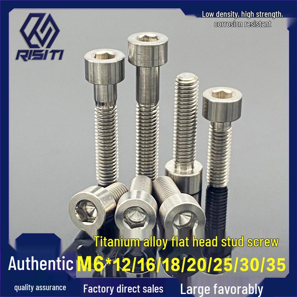TC4 Titanium Alloy M6 Hex Socket Head Disc Brake Caliper Screw for Bike Modification