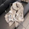 Summer Silk Scarf Female Imitation Silk Printing Long Scarf Thin Shawl With Decorative Leopard Print Tencel Cotton Beach Towel
