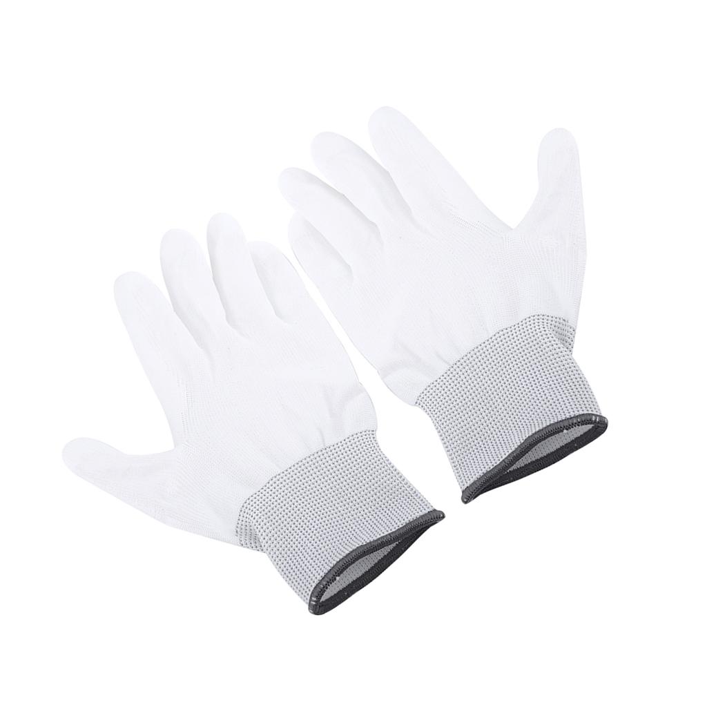 Anti Static Antiskid Glove PU Coated Palm Finger Part for PC Computer Phone (S)
