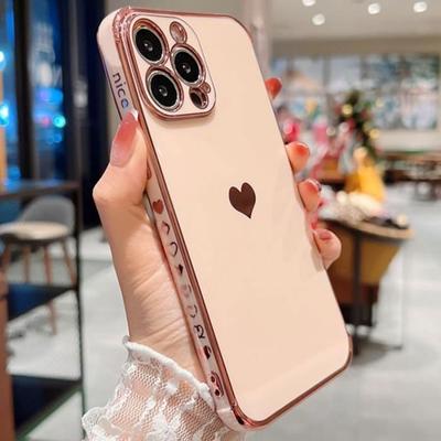 Protective Case - PROSHOP - for iPhone 13 Pro Max - Flexible - Anti-Scratch - Love-Cute Pink