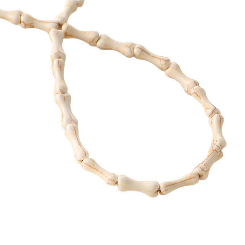 Retro White Turquoise Dog Bone Jewelry Components: DIY Handmade Earrings, Bracelets, Necklaces Accessories