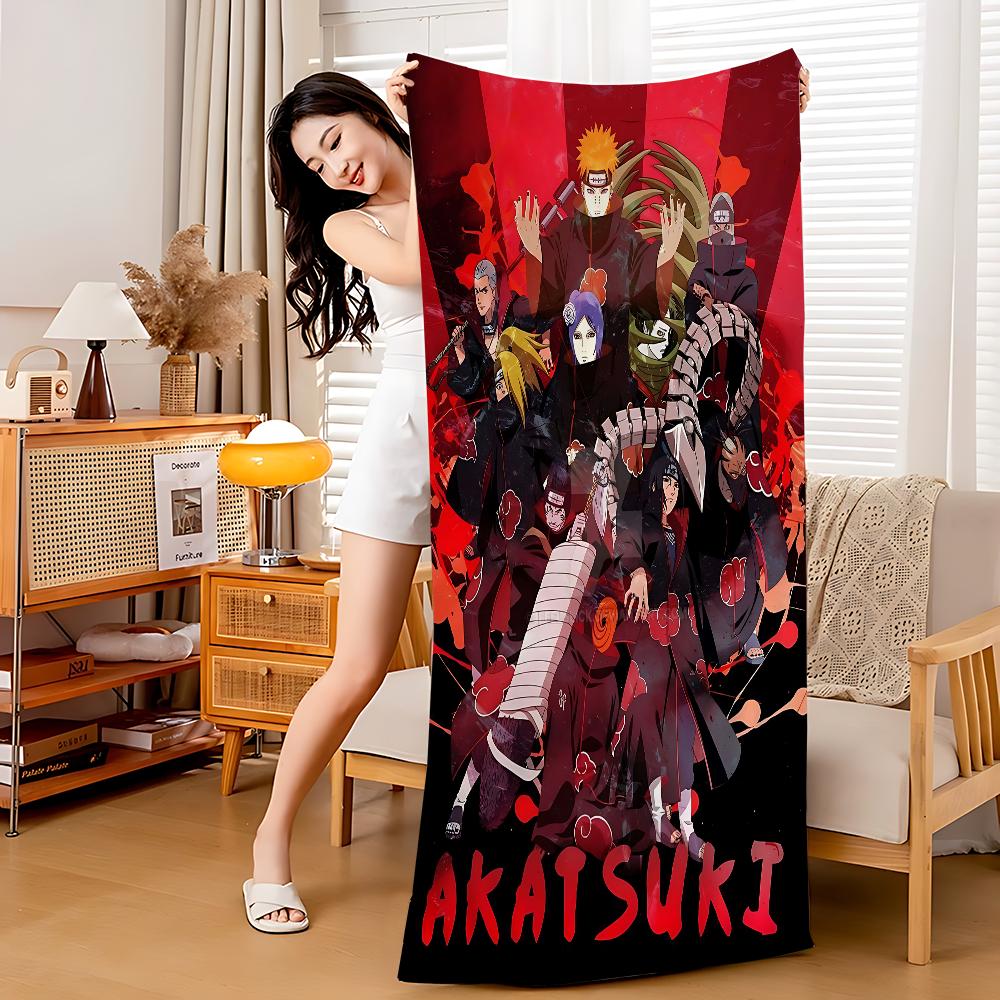 Anime N-Narutos Microfiber Printed Beach Towel Mountain Climbing Yoga Beach Swimming Running Absorbent Soft Towel