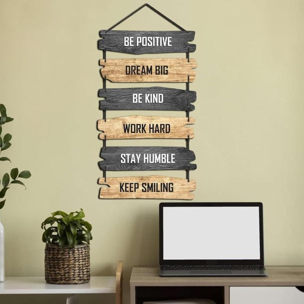 Veggkunst MDF Treoppheng for Stue | Soverom | Hjemmeinnredning | Kontor | Gave | Sitatartikler Husdekorasjon, Dekorative Hengeartikler