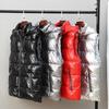 Men Vest Coat Stand Collar Hooded Drawstring Sleeveless Quilted Waistcoat Solid Color Zipper Closure Thickened Cotton Vest Outwear
