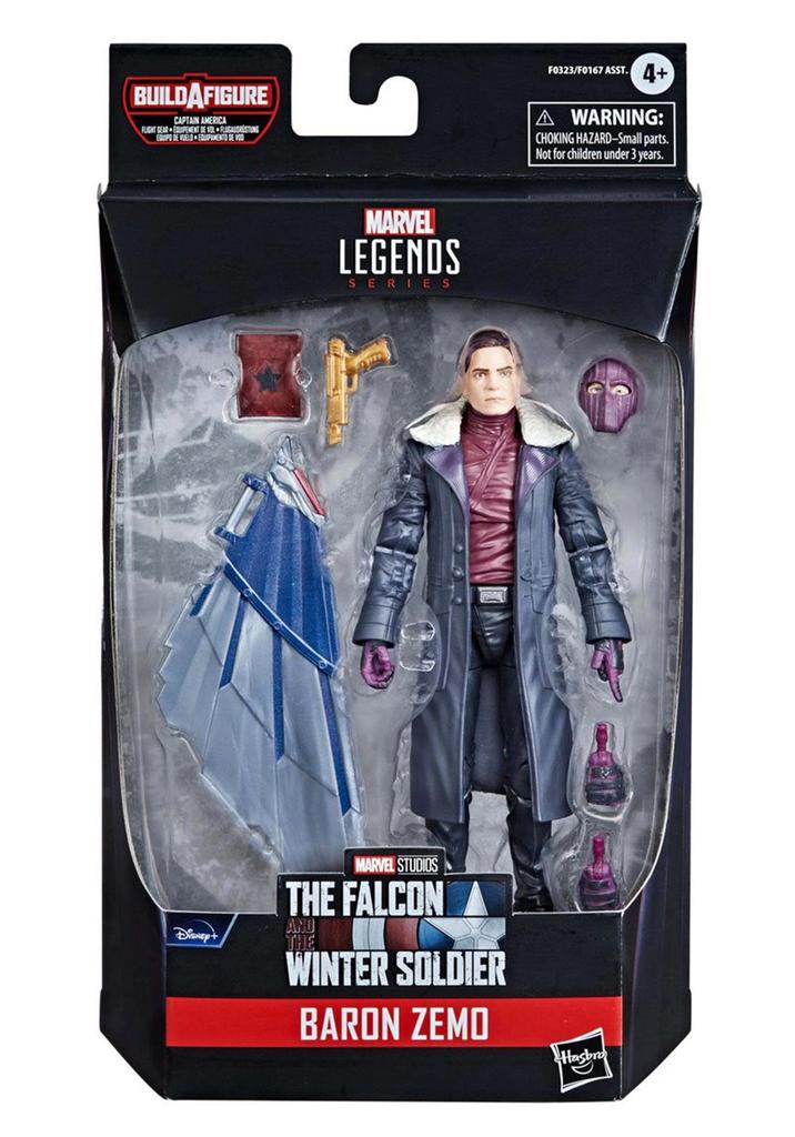 Hasbro Marvel Legends Series Falcon & Winter Soldier Baron Zemo 6-inch Action Figure F0323, Authentic, with Build-a-Figure Parts