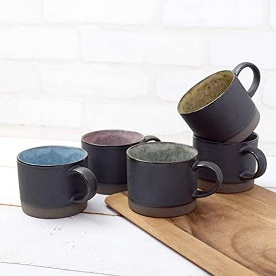 Tatara Mino Ware Mug Gray Tableware Japanese Dishwasher Microwave Safe Cafe Home Time Ceramic Made Japan 300ml Earthstone 220354
