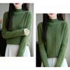 Half Turtleneck Knitted Sweater for Women In Autumn and Winter Solid Color Paired with Long-sleeved Pullover Top