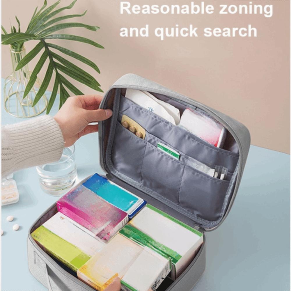 2 Pcs Portable Medicine Storage Bag Oxford Cloth Medical Supplies Organizer Bag  Traveling