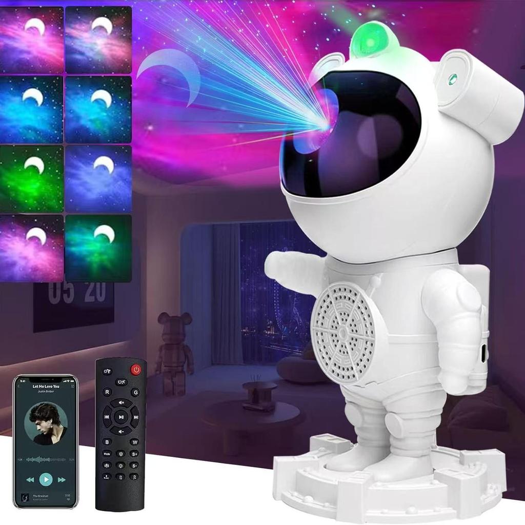 Aurora Starry Sky Projector Light Astronaut Night Light Laser Ambient Light Bluetooth Speaker