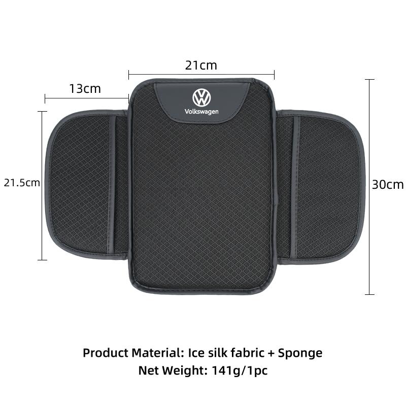 Ice Silk Car Black Armrest Storage Bag with Height Adjustment For VW Scirocco Jetta Beetle Golf Passat Tiguan Sharan TouranJD8