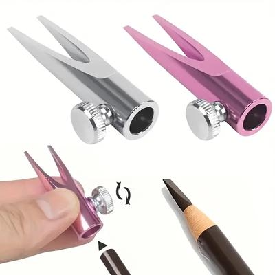 1 Peça Suporte de Metal para Lápis de Sobrancelha Ferramenta Auxiliar Lápis de Sobrancelha Bico de Pato Auxiliar para Lápis de Sobrancelha Ferramenta para Lápis de Sobrancelha