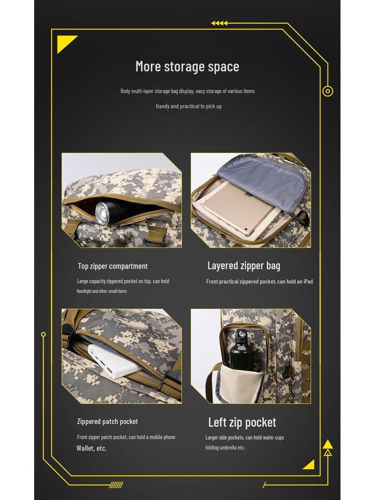 80L Waterproof Outdoor Mountaineering Backpack - Men's Casual Hiking, Travel, and Camping