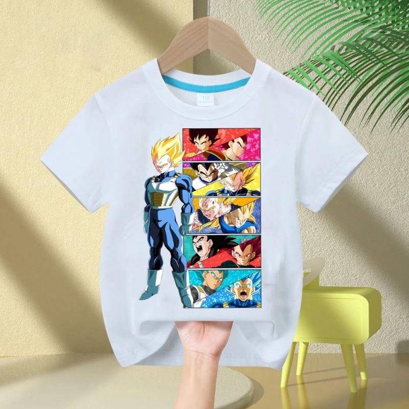Dragon Ball T Shirt Bambini Tops Tee Anime Figure Son Goku Super Saiyan T-shirt Ragazzi T-shirt Bambini Vestiti Estate Manica Corta