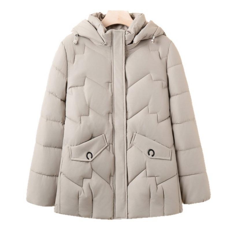 Winter new thickened loose medium and old coat short padded jacket versatile fashionable large size padded coat short padded coat
