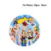 51pcs Toy Story Party Tableware kit Include Plates Cups Napkins Tablecloth