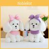 Bowknot Teddy Dog Plush Toy Stuffed Animal Doll Bedroom Decoration Kids Gift