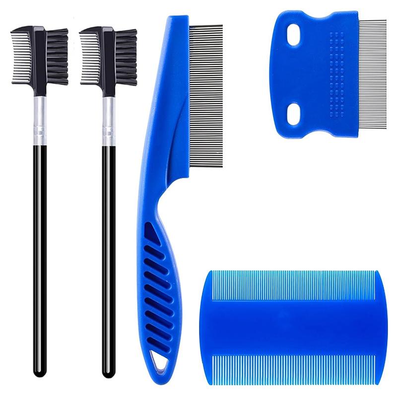 8Pcs/Set Flea Comb Cat Grooming Comb Set Removes Mucus And Crust Small Lice Flea Combs Cats Supplies Pet Comb