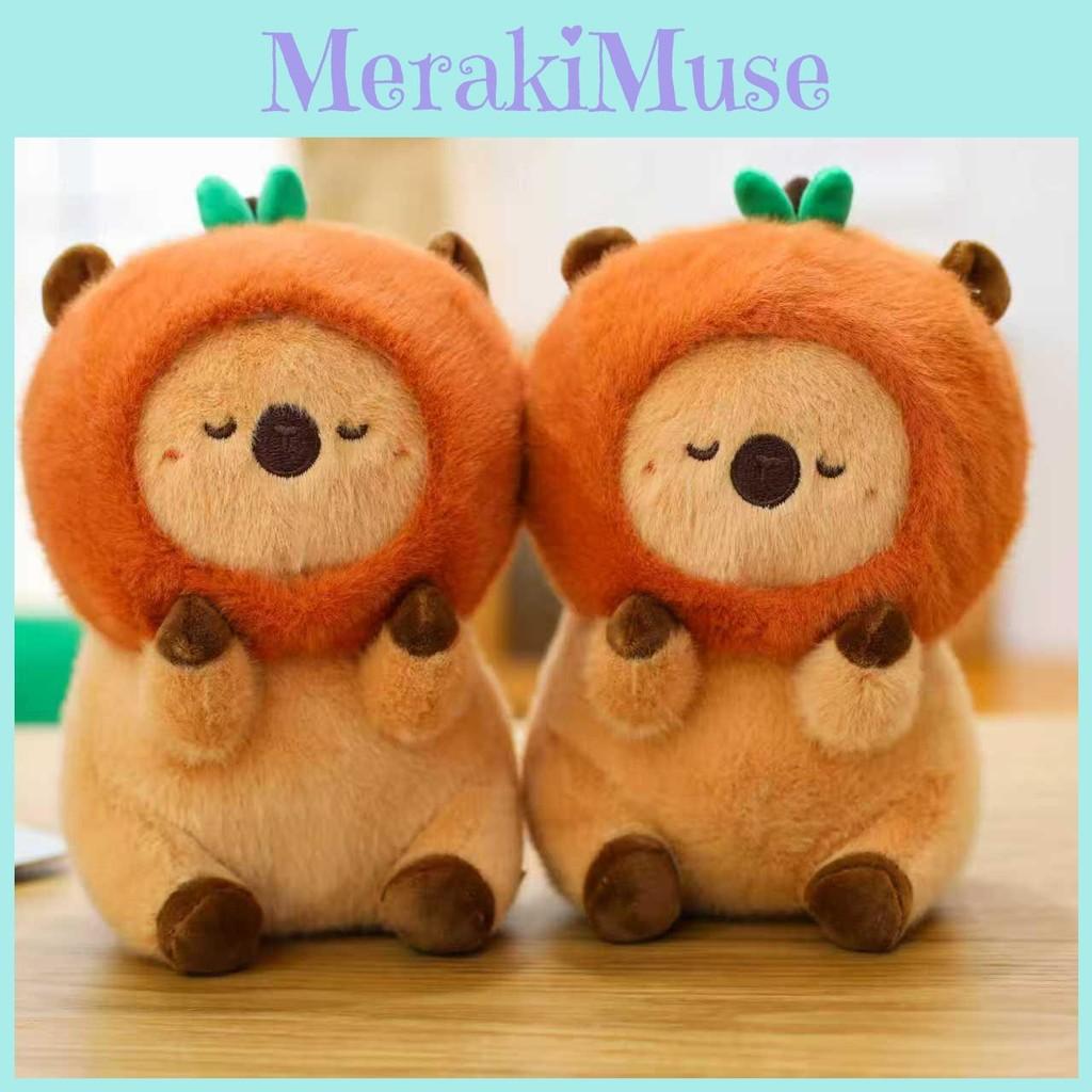 Capybara Soft Persimmon Stuffed Animal Toy Bedroom Decor Collectible Gifts