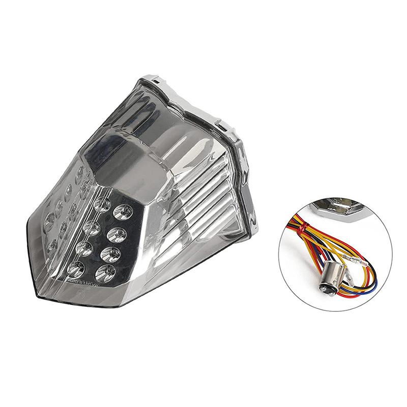 Rear Motorcycle Integrated LED Tail Light Turn Signals for Yamaha XJ6 FZ6R Diversion 600 2009-2017 Smoke Lens