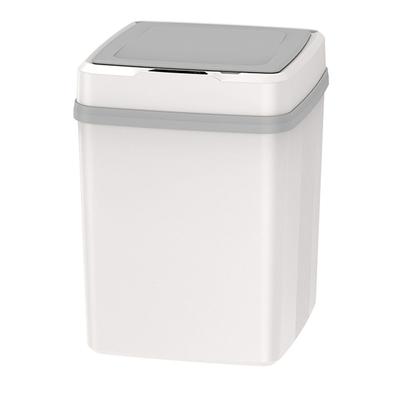 Poubelle Automatique Sans Contact Silencieuse Grande Capacité Capteur de Mouvement Poubelle avec Couvercle pour Salle de Bain