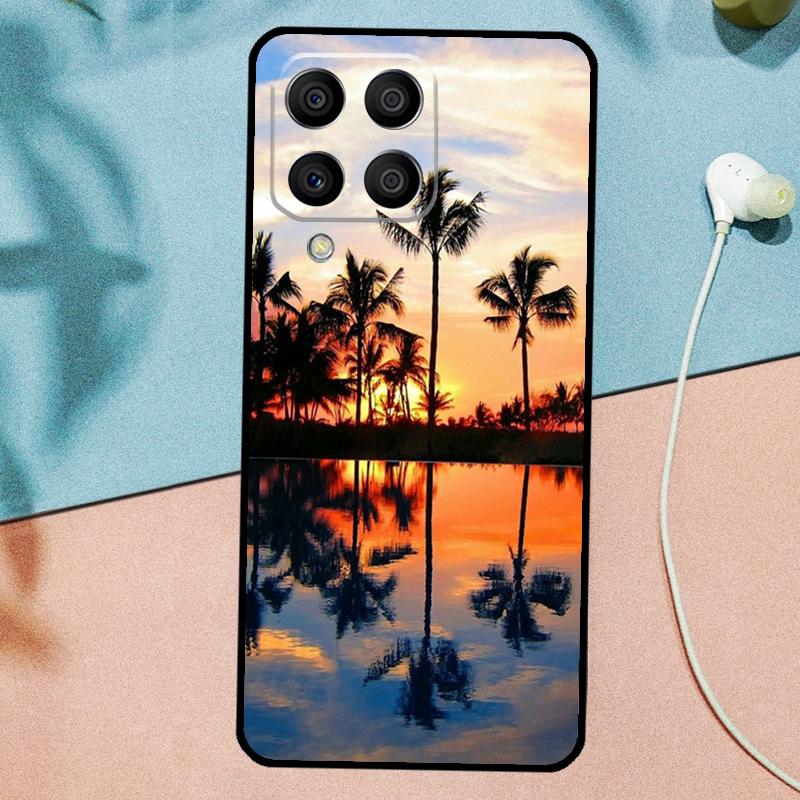 sunset palm trees For Samsung Galaxy M14 M34 M54 M20 M06 M16 M12 M13 M15 M35 M55 M33 M53 M21 M31 M32 M52 Case