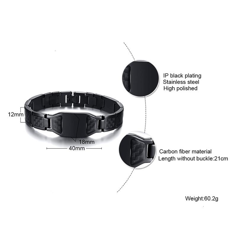 Vnox Personalisierbare Stilvolle Skorpion Kreuz Schild Bilder Kettenarmbänder für Herren mit Einzigartiger Kohlefaser Personalisierter Schmuck Geschenke für Ihn