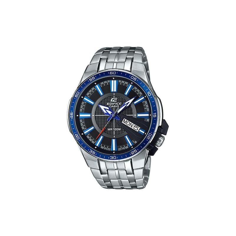 

Casio EDIFICE series 100m waterproof mineral glass quartz movement stainless steel strap Japanese and Korean watch men s watch black dial EFR-106D-1A2 чёрный