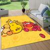 Larva Flannel Pattern Square Carpet,Area Rug,Carpet Rug for Living Room Bedroom Sofa Playroom Decor,Non-slip Floor Mat