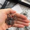 Spinnen Haarspange Strass Haarnadel Punk Halloween Duttbüschel Haarspange