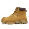 Men's Autumn/Winter Lightweight Breathable British Style High-Top Yellow Pigskin Work Boots