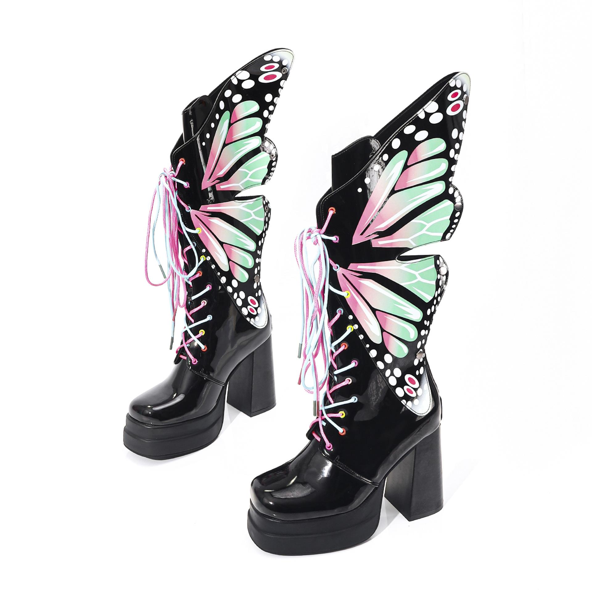 

Fashion Trendy Colorful - Lace Butterfly Boots | Stylish & Bold, Ideal for Fashion - Forward Outfits 35