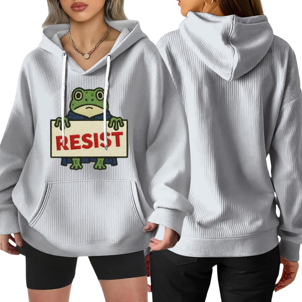 Women's Fashion Casual Long Sleeve Loose Printed Pullover Sports Long Sleeve Sweatshirt