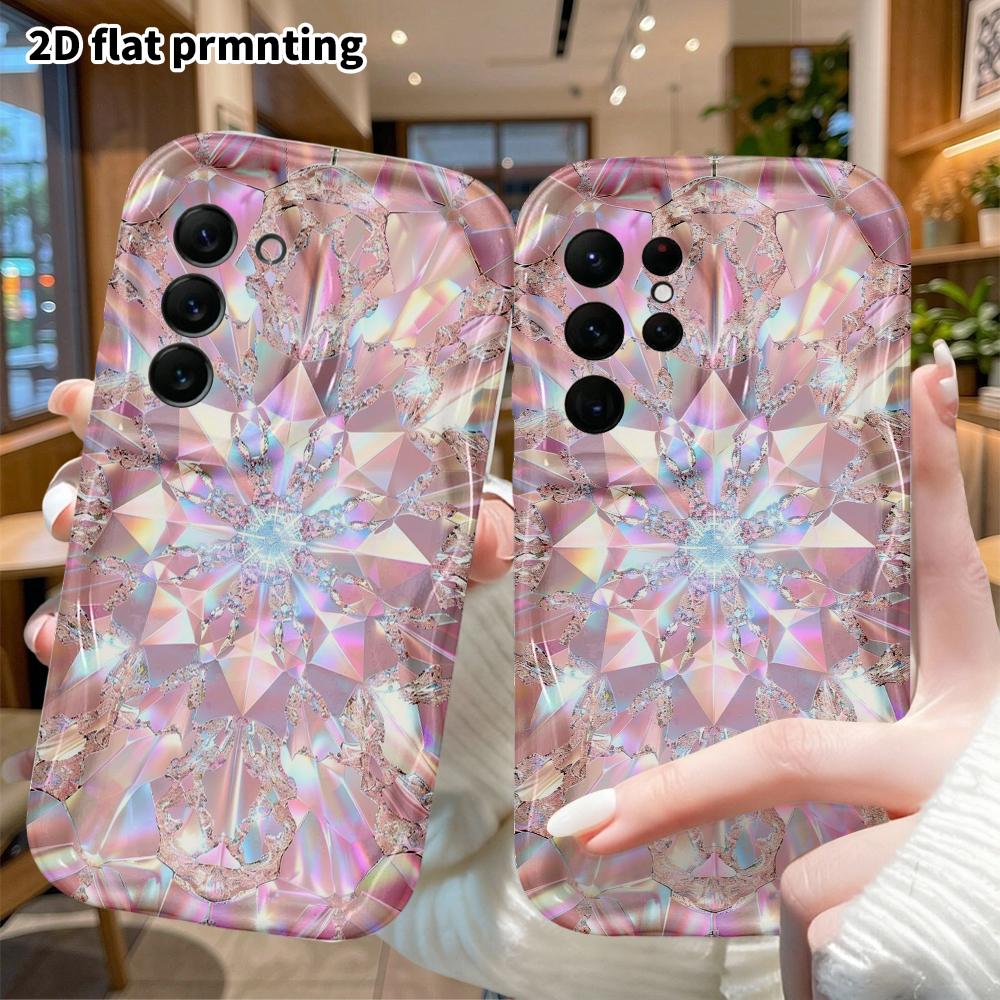 Phone Case: 2D Flat Samsung Galaxy A34 A35 M05 M06 S20 S22 S21 FE Plus 5G Protective Case, Fantasy Crystal, Christmas and Halloween Gift