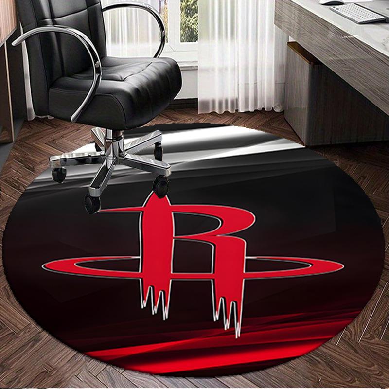 Rockets Team Art Round Rug for Livingroom,Bedroom, Palyroom, Chair Rug, Area Rug, Circle Carpet, Large Size Fan Christmas Gift