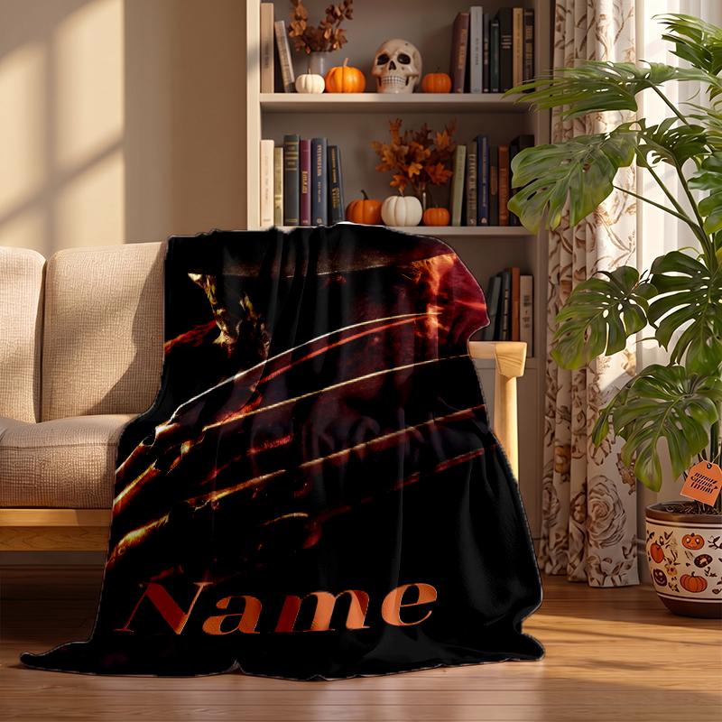 Freddy Krueger Custom Flannel Blankets Soft Warm Cozy Throws for Home Decor Holiday Gifts