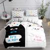 Kreslený Kočičí Ložní Set Dospělí Zimní Sady Povlaků na Přikrývky Děti, twin Full Queen King Ložnicový Set Domácí Textil Housse De Couette