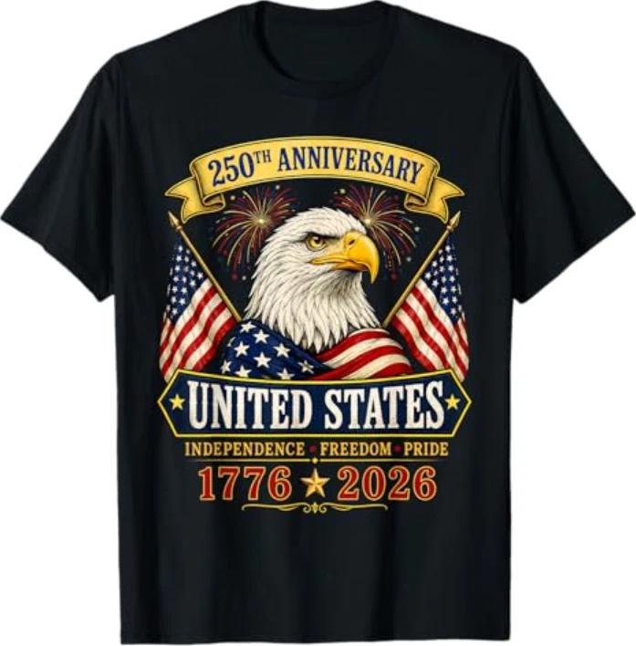 250 Anniversary USA 4th of July Patriotic 250 Years American T-Shirt S-3XL 4XL